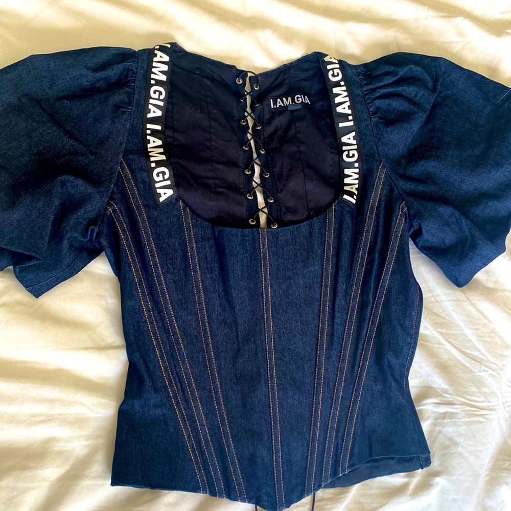 I.AM.GIA Chelsey corset denim blue